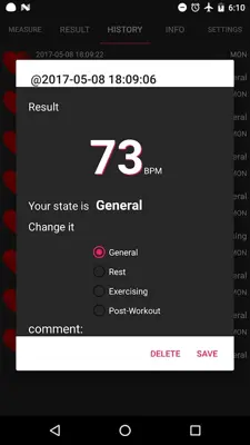 Pulse Rate android App screenshot 2